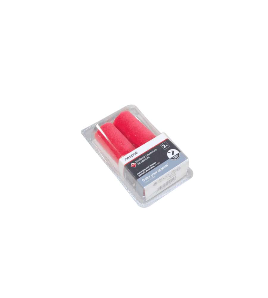 Nespoli Set 2 Ricambi Mini Rullo Teflon 11 cm per Pittura Smalti Acqua