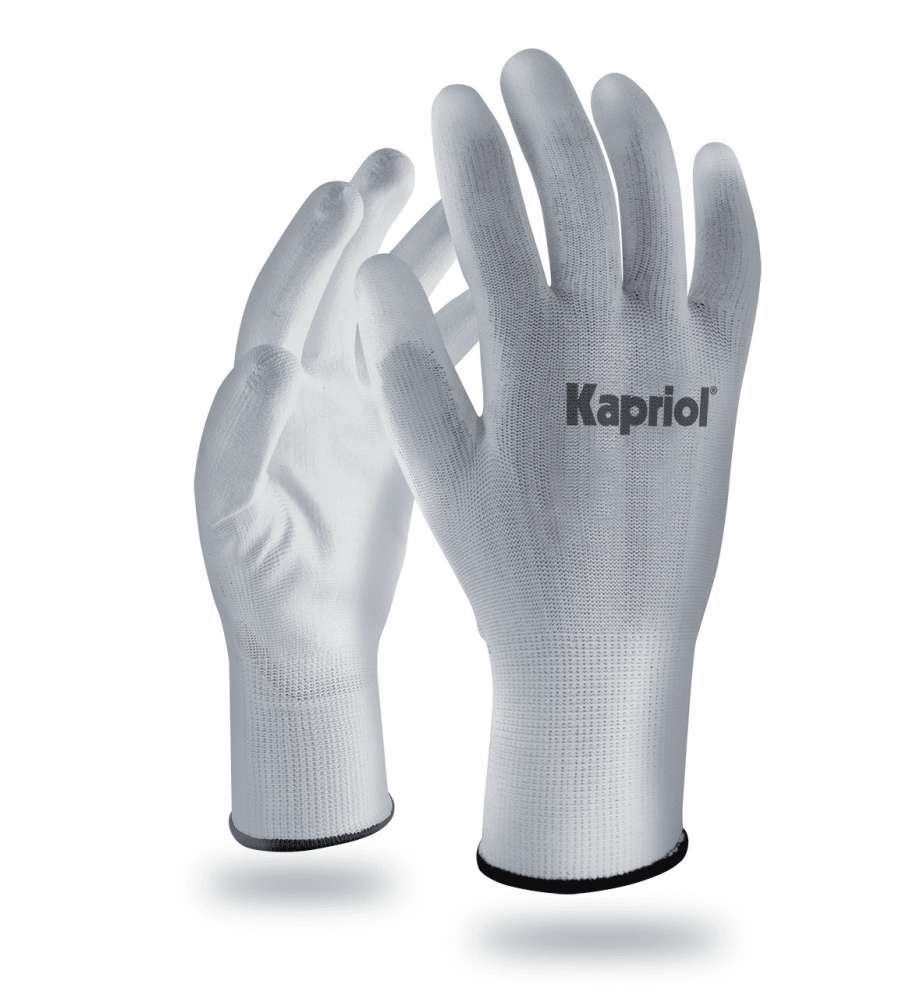 Kapriol Guanti Skin White Misura 10 - Precisione e Protezione - Poliestere