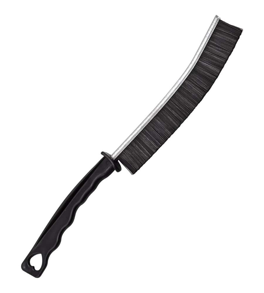 Spazzola per Angoli Grigia in Metallo 23cm - Fessure e Spazi Ristretti