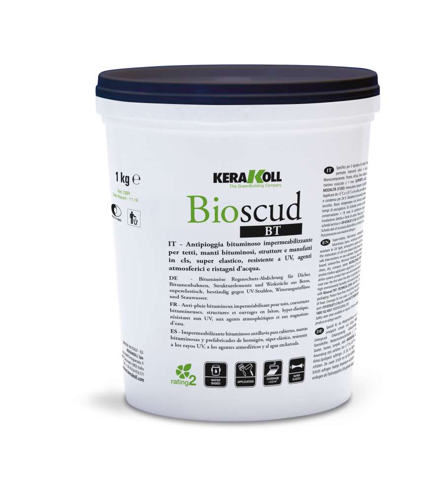 Kerakoll Guaina Bioscud BT 1kg - Membrana impermeabilizzante elastomerica - Nero