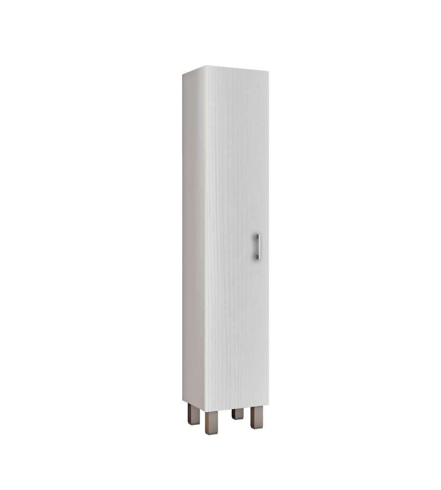 Savini Colonna Mobile Bagno con 1 Anta - Bianco Nordico - 34x34x194 cm