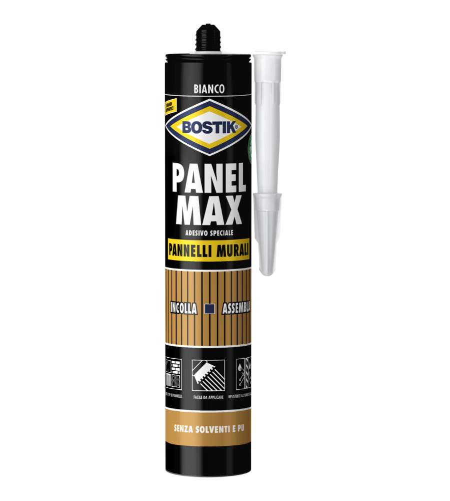Bostik Adesivo Colla Panel Max cartuccia 425g Specifica per pannelli fonoassorbenti, murali e decorativi
