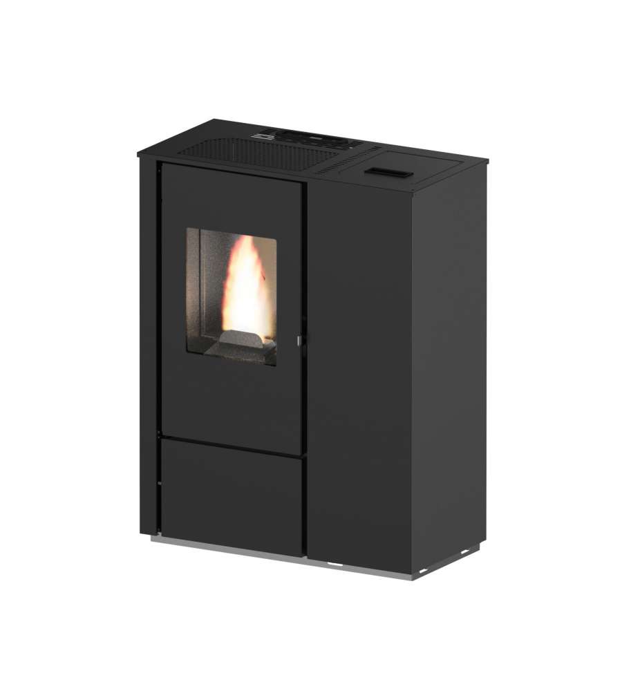Punto Fuoco Stufa a Pellet Slim Carmen - Nero - 8 kW - 624x302x795 mm
