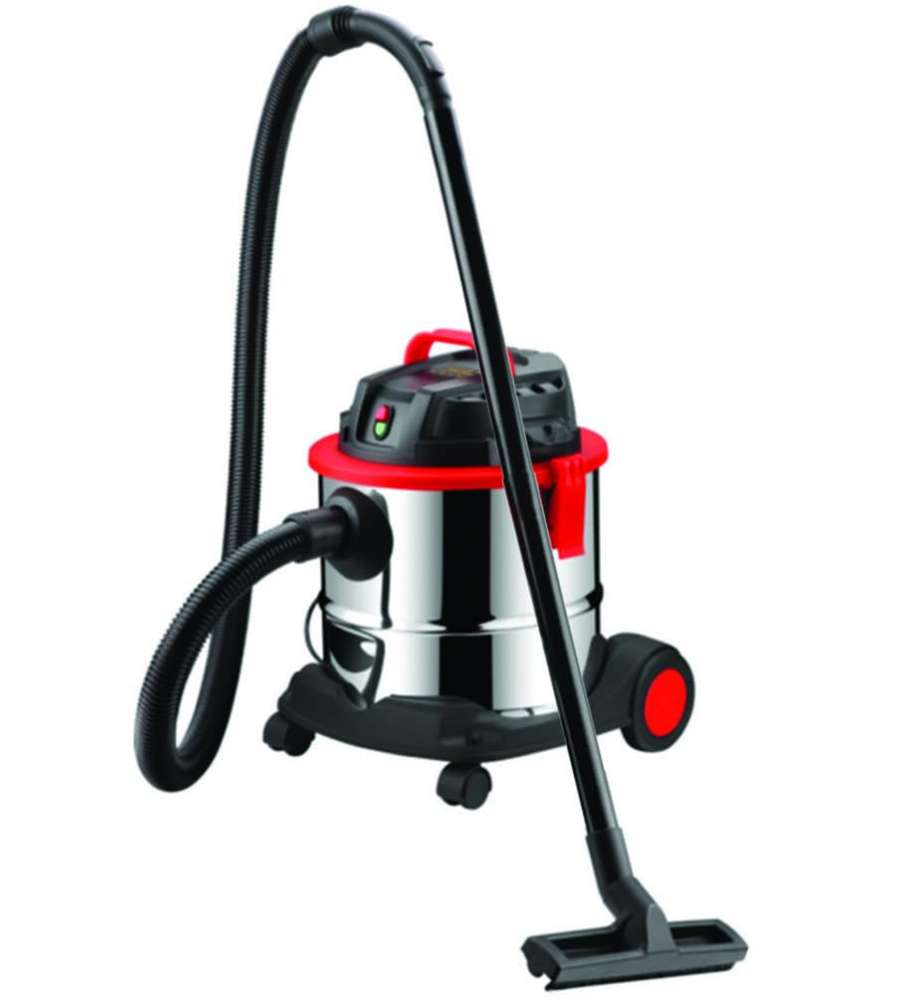 Excel Aspirapolvere Inox 20L 1300W con Ruote Piroettanti e Accessori