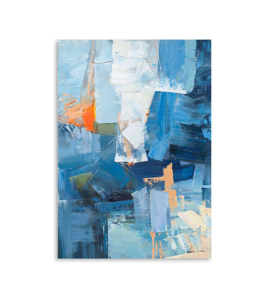 Domo Mea Dipinto Decorativo su Tela - Blue Creativo - 70 x 100 cm