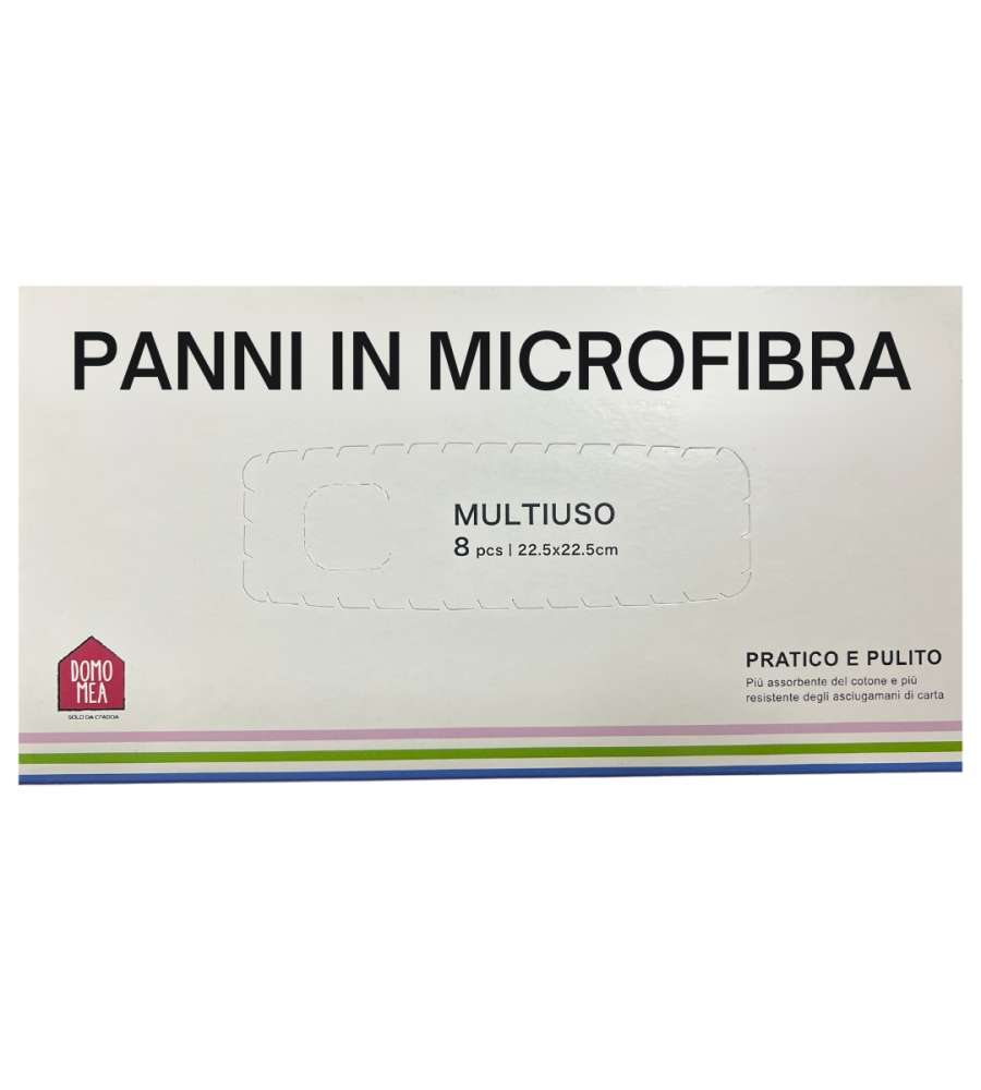 Panni in Microfibra Multiuso 8 pz - 22,5x22,5 cm
