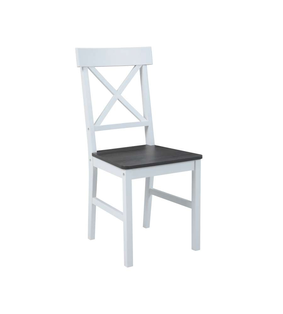 Domo Mea Sedia Dining Smoke Grey e Bianca - Design Moderno 42,5x46,5cm