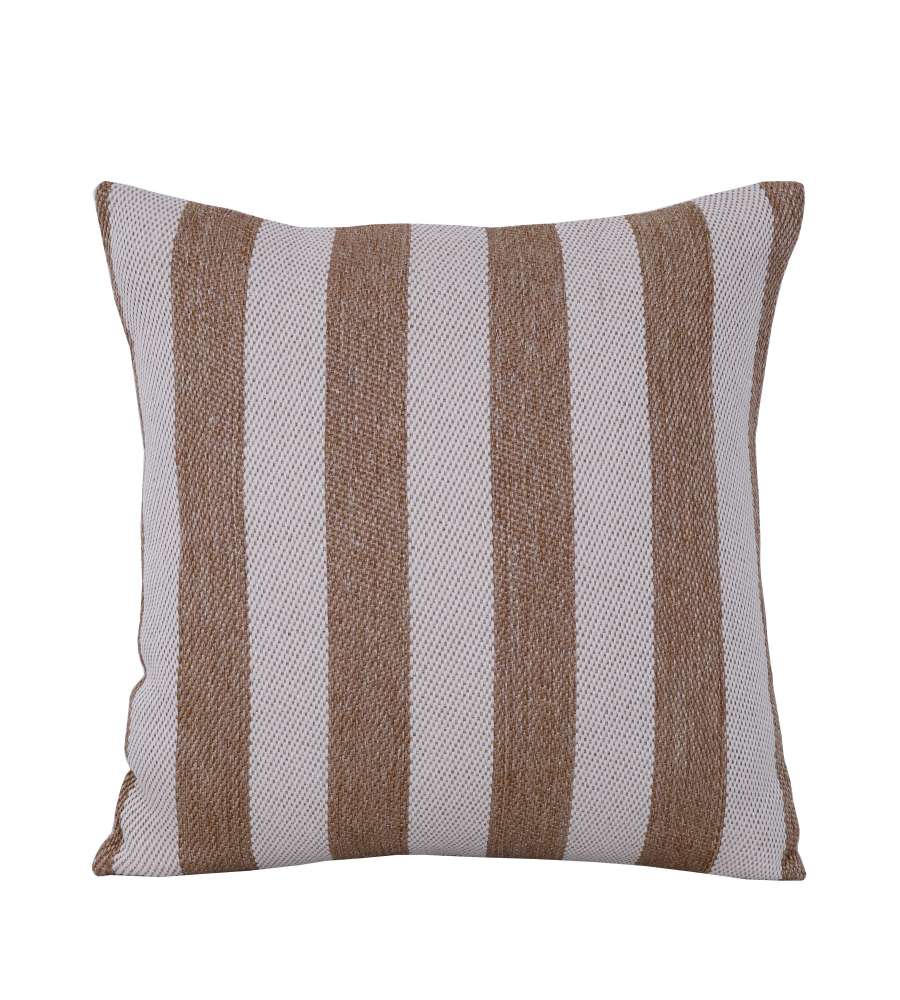 Domo Mea Cuscino Decorativo Beige 45x45 cm Rigato Sfoderabile Outdoor