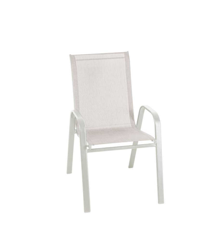 Domo Mea Sedia Eden da Esterni Textilene Bianco 55x75x93,5 h cm