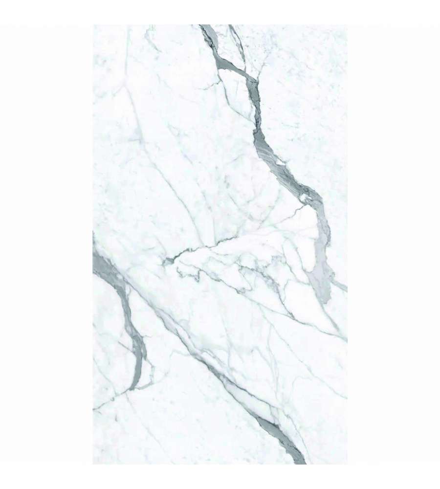 Pannello Decorativo murale UV Marmo Bianco Lucido 60x120 cm Ultra Slim per Interni
