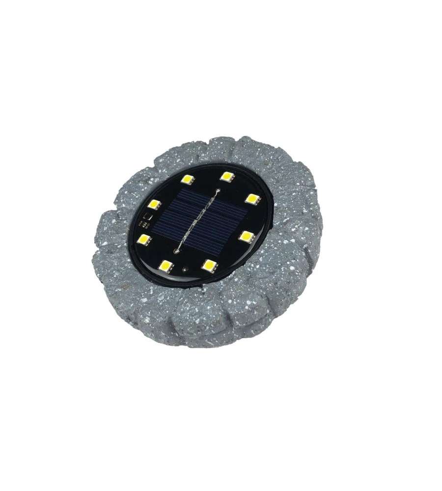 Suprema Segnapassi LED Solare con Sensore - Design Pietra - 10 lumen