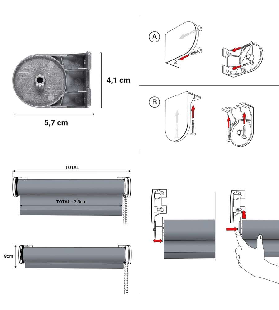 Stor Planet Tenda Oscurante Rullo Dream Grigio per Interni 180x250 cm