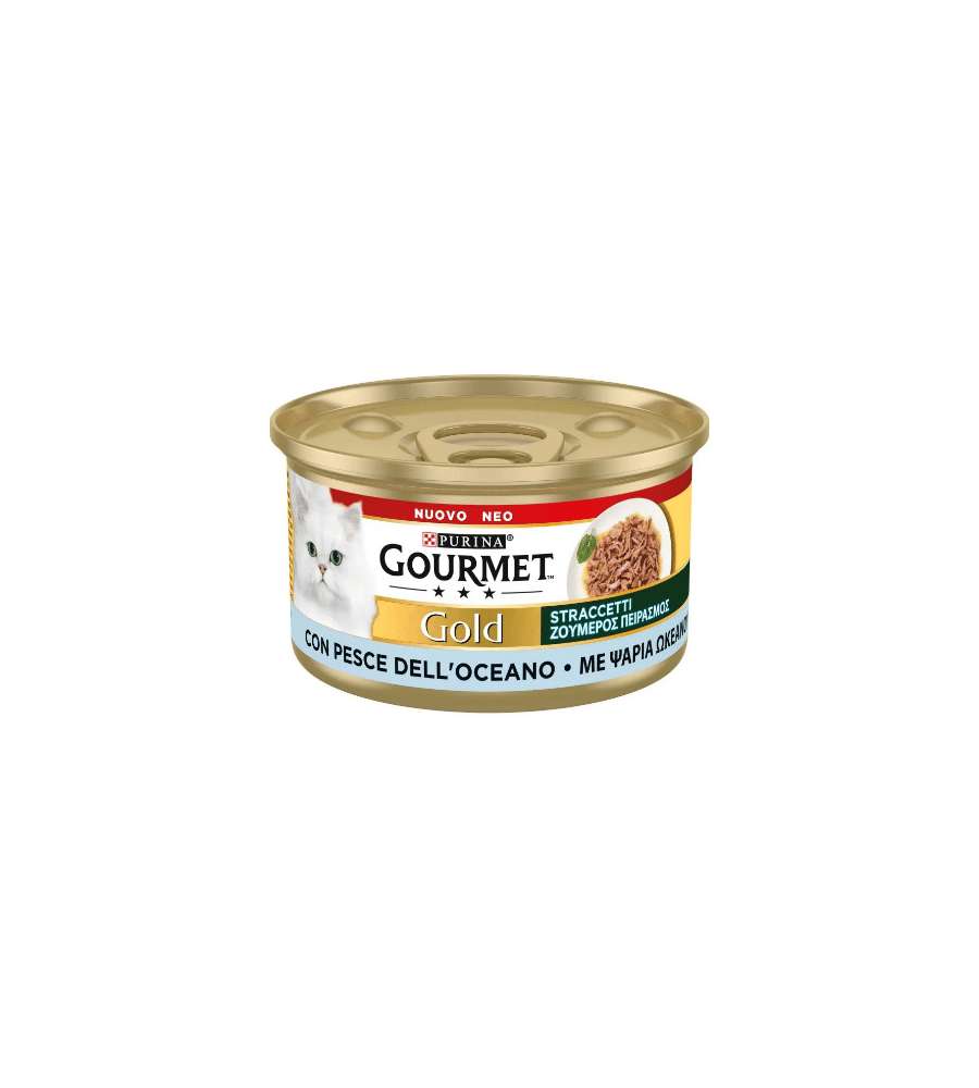 Purina Straccetti con Pesce dell'Oceano 85 g - Alimento umido per gatti