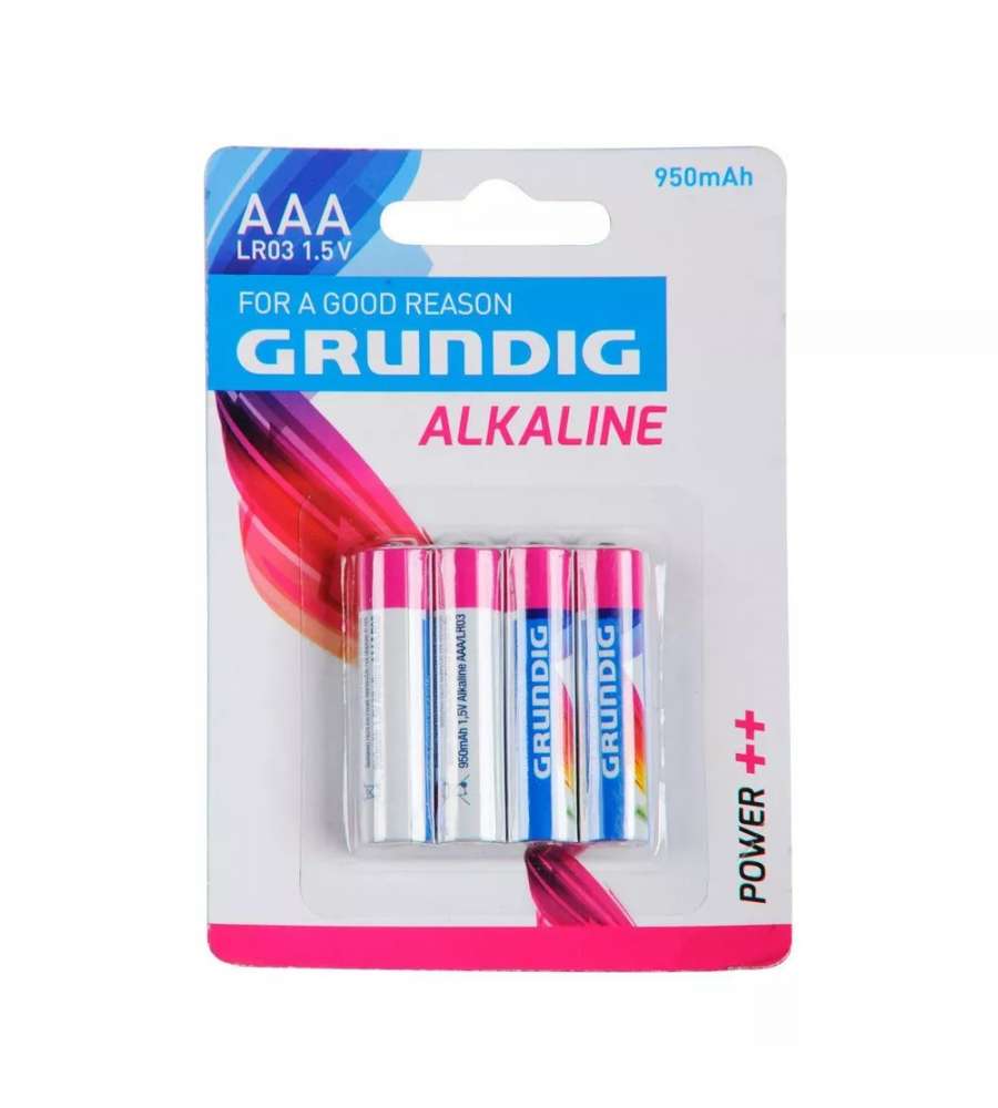 Grundig Pile Ministilo Alcaline - Batterie AAA - 4 Pz