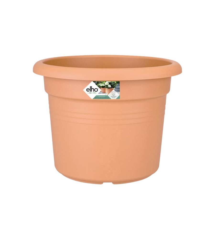 Elho Vaso Cilinder 45 cm Mild Terra per Esterno in Plastica Riciclata
