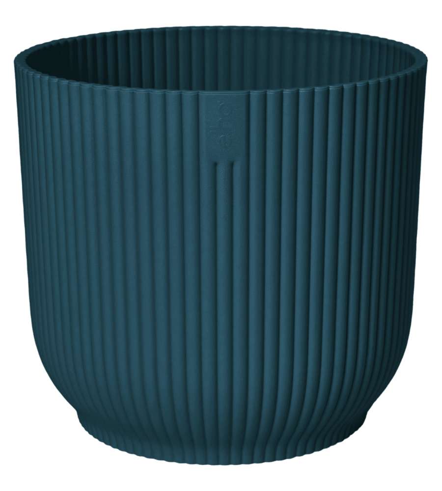 Elho Vibes Fold Vaso per Piante d. 14 cm Blu Profondo Design Moderno