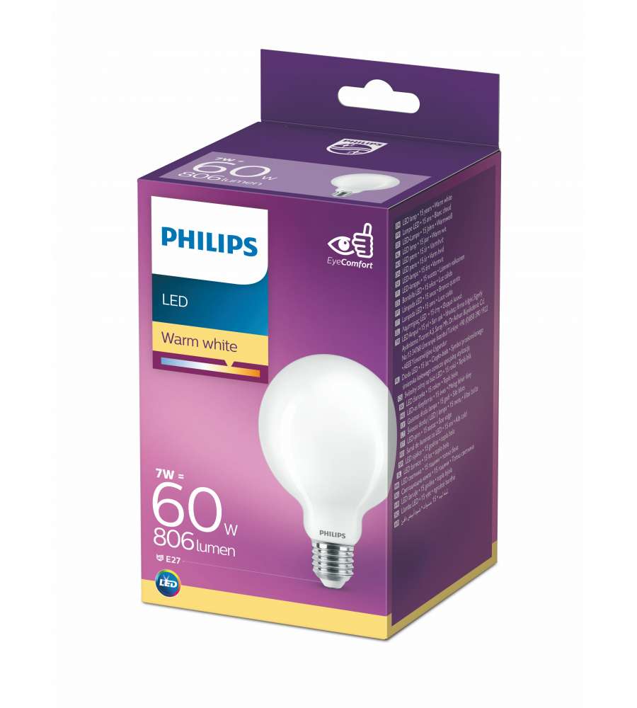 Lampadina led globo vetro 60W