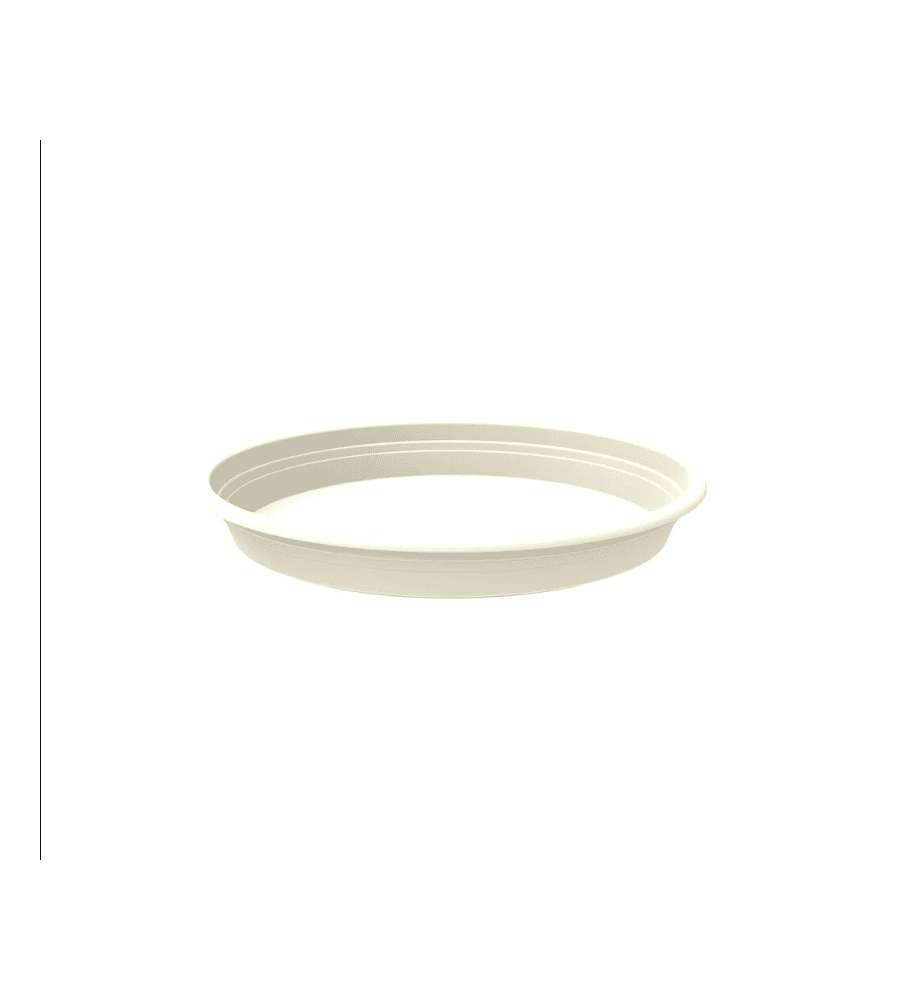 Florus Sottovaso Rotondo 17 cm Bianco per Vasi e Fioriere Eleganti