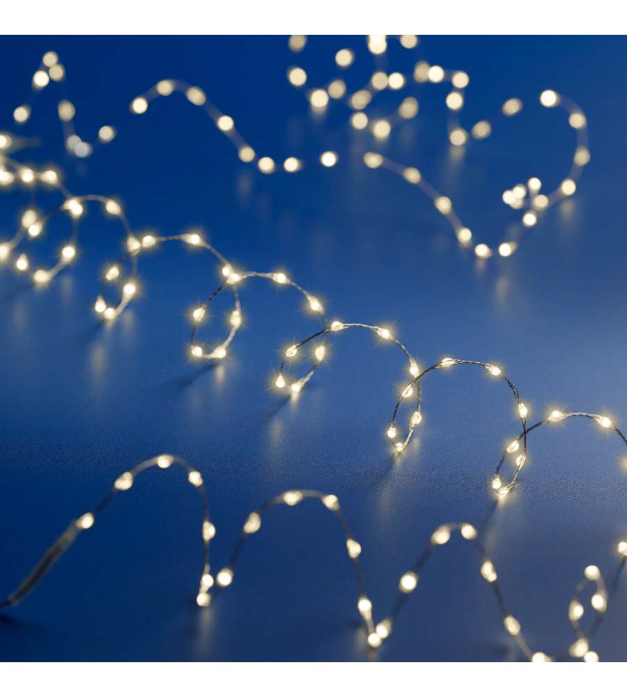 Lumineo Ghirlanda 100 Micro-LED Luce Bianca Calda - 159 cm