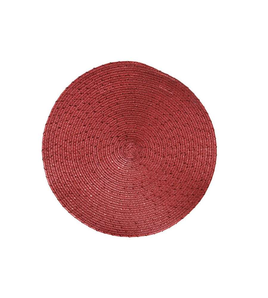 Decoris Tovaglietta Rossa Rotonda - Tavola Natalizia - 38cm