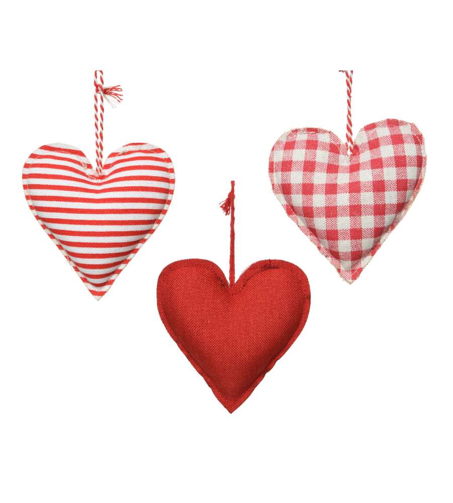 Decoris Addobbo Natalizio da Appendere - Cuore Rosso - 10 cm