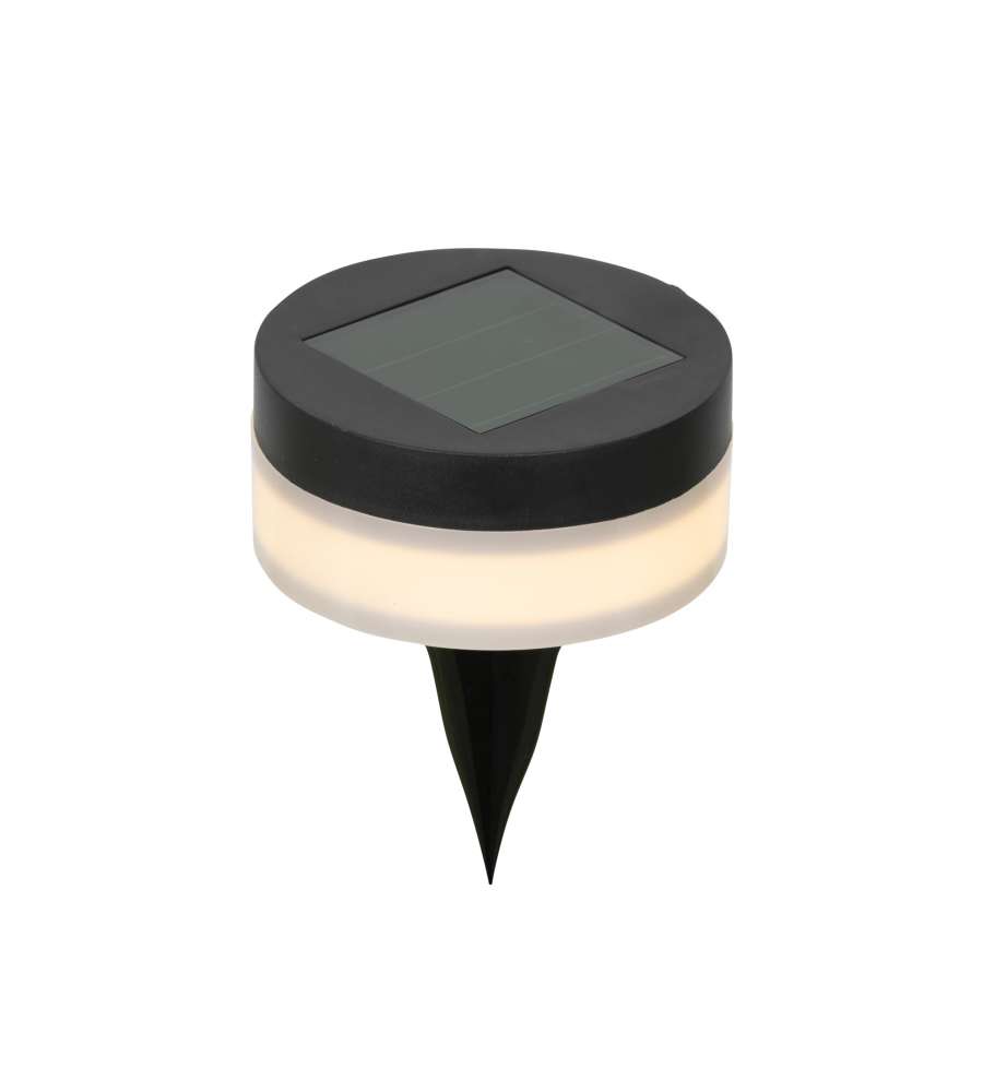 Lumineo Paletto Segnapasso Lampada Solare LED 9x11,8 cm Nera per Giardino e Vialetti