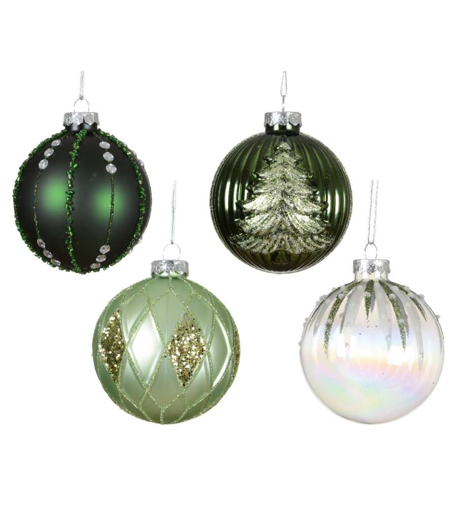 Decoris Pallina Natalizia in Vetro - Brillante ed Elegante - 8cm