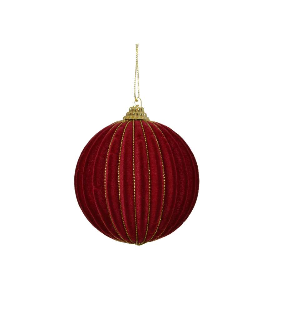Decoris Pallina Natalizia in Gommapiuma Rosso Intenso - 8cm