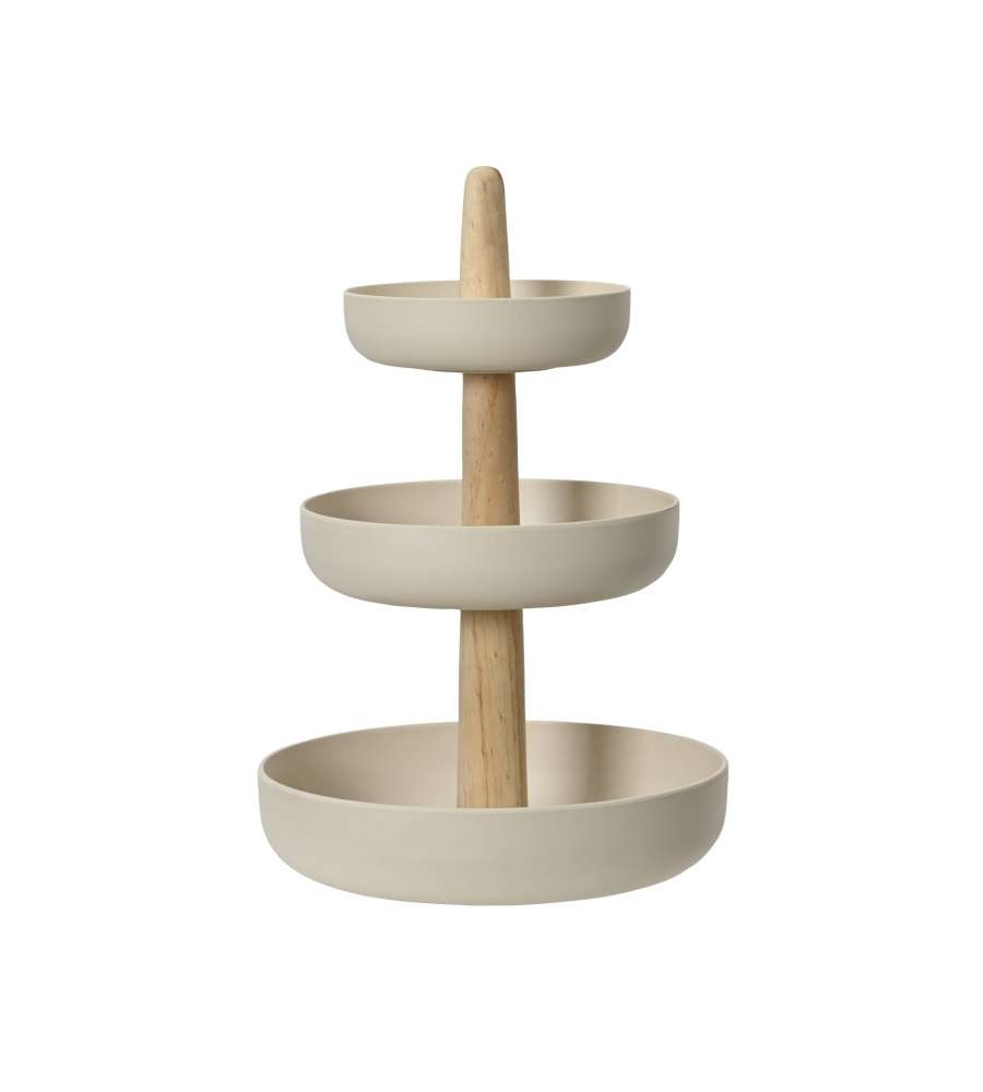 Kaemingk Bamboo Vassoio Espositore Beige 3 Livelli 30xH50 cm