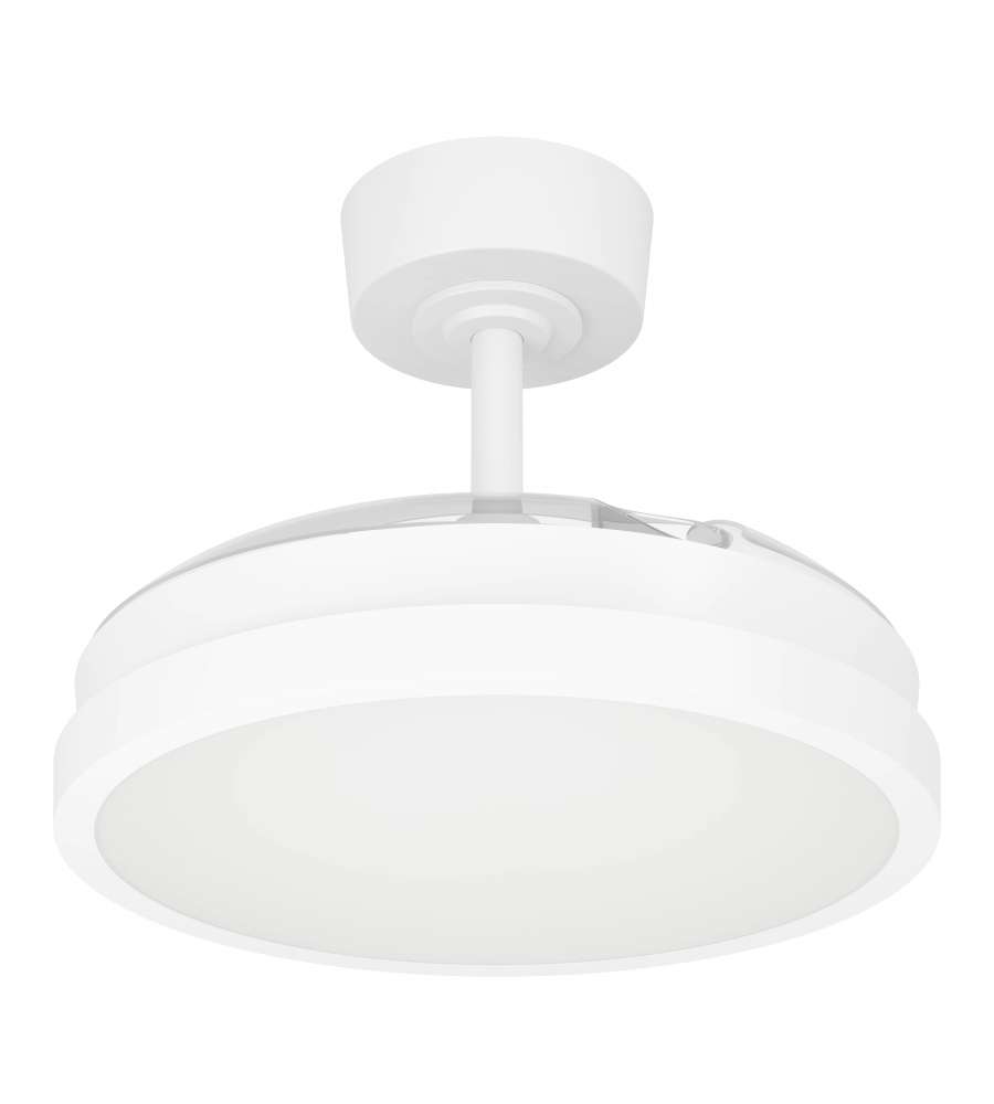 EGLO Plafoniera Ventilatore Retrattile LED 21W 770mm Silenzioso Bianco