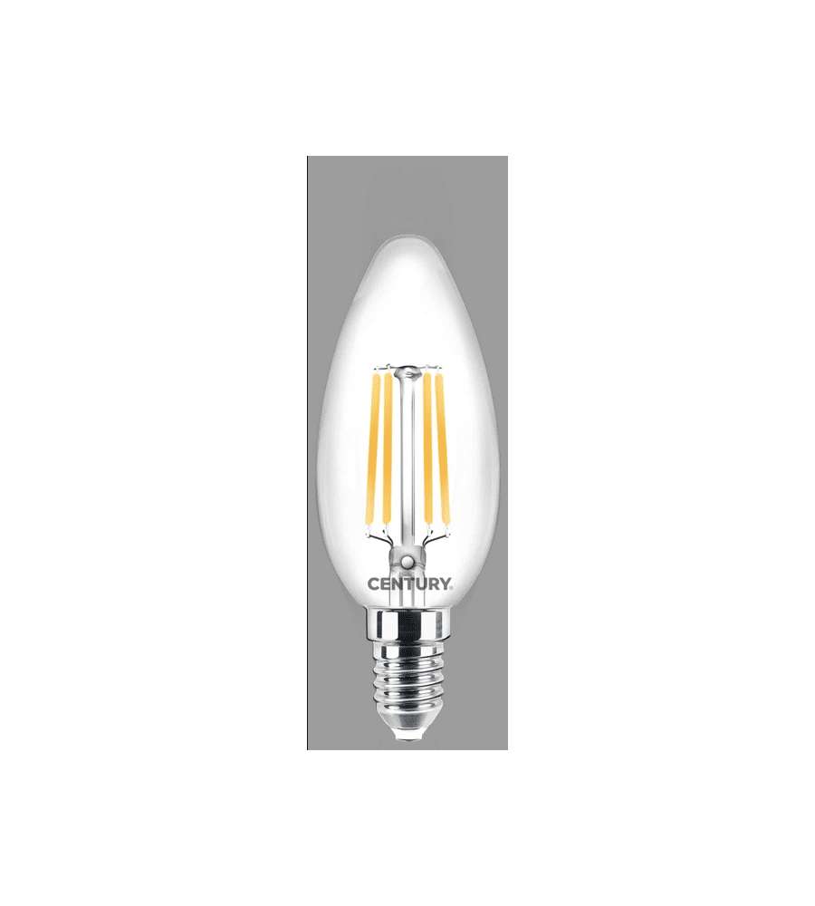 Century Italia Lampadina Filamento LED Candela Chiara E14 6,5W 4000K