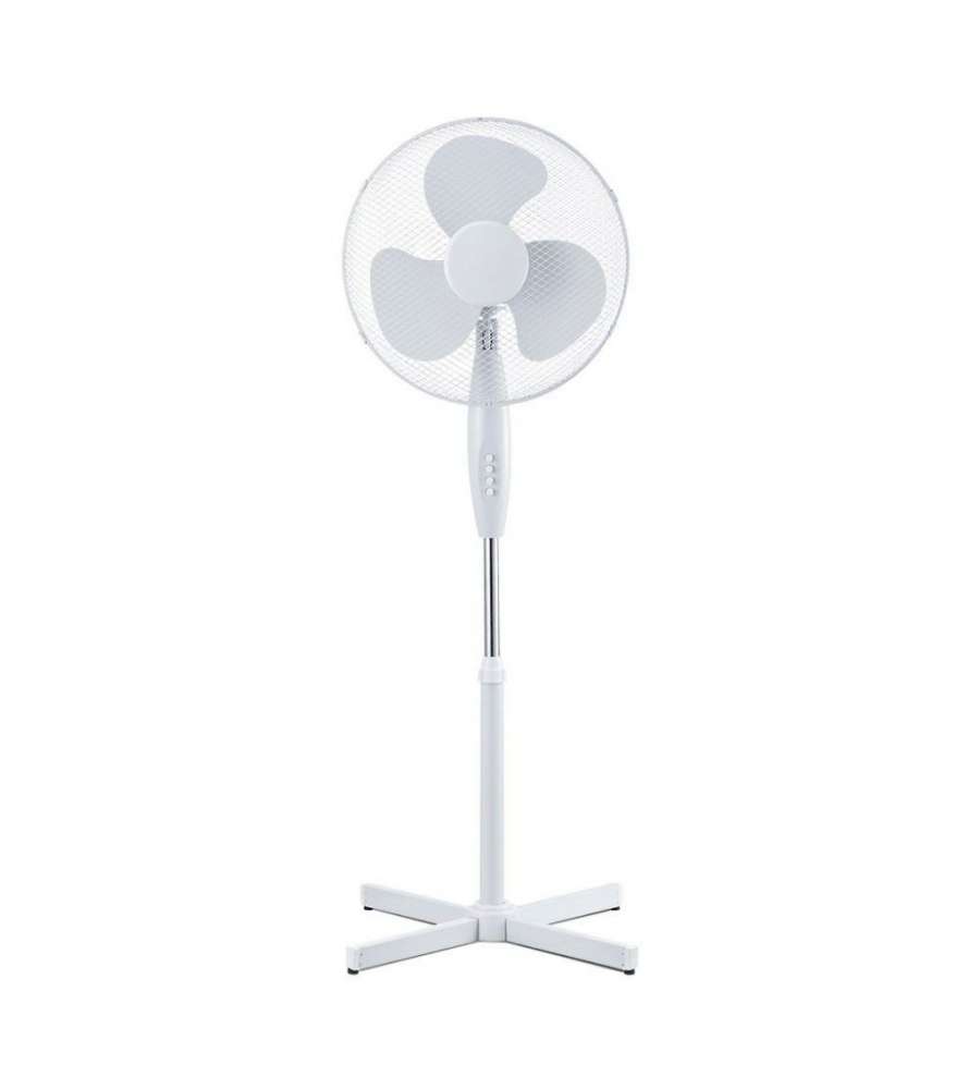 Ventilatore con Base a Croce 40W Altezza Regolabile (Max 120cm) 3 Pale a 3 Velocit Rotante Colore Bianco