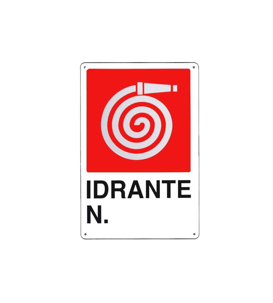 Cartello Idrante 20X 30 Alluminio