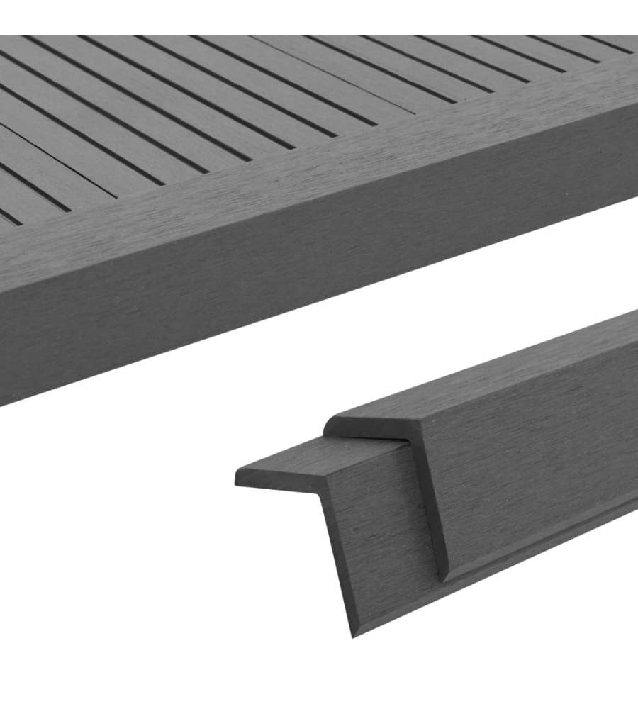 Profili Angolari per Decking in WPC 5 pz 170 cm Grigio