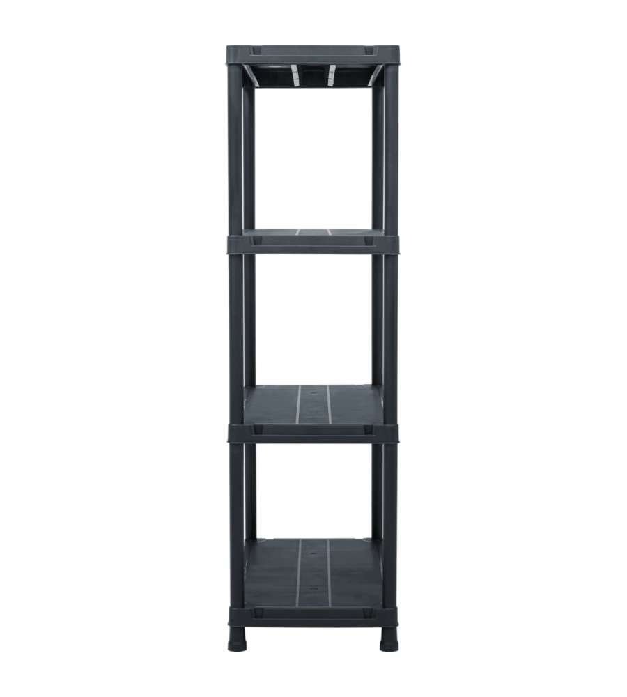 Scaffale Nero 200 kg 80x40x138 cm in Plastica