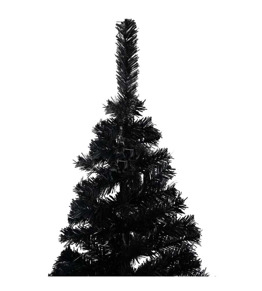 Albero di Natale Artificiale con Supporto Nero 210 cm PVC