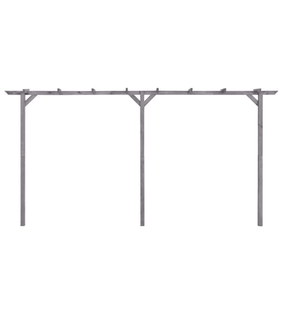 Pergolato da Giardino Grigio 400x40x205 cm in Pino Impregnato