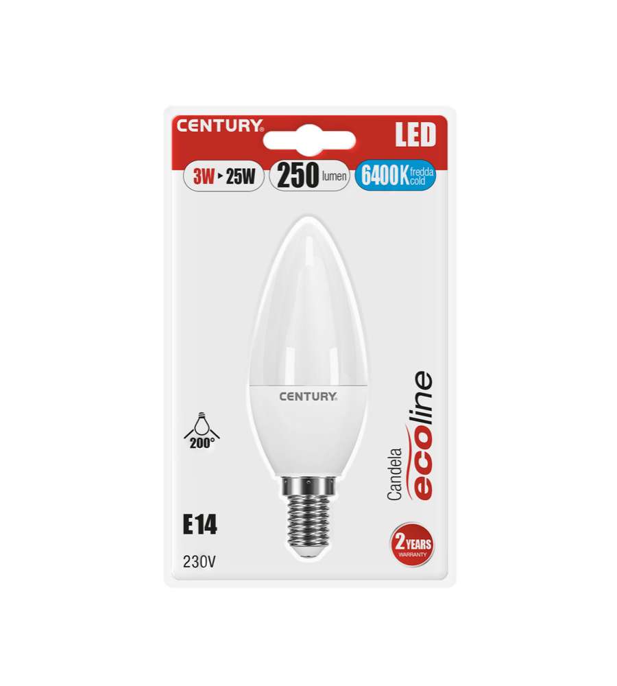 Lampada Classica Led Ecoline Candela 3W