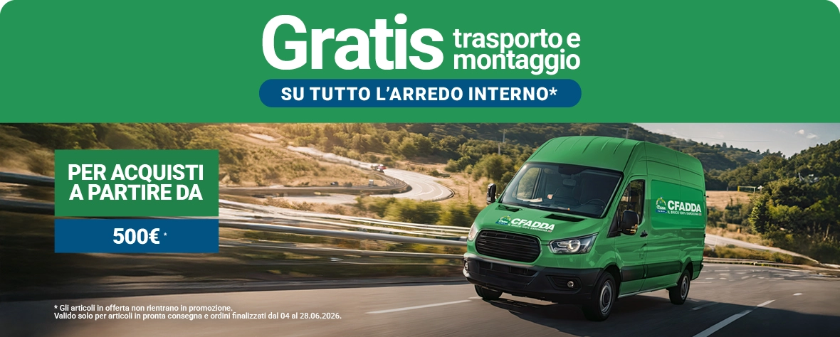 Gratis trasporto e montaggio