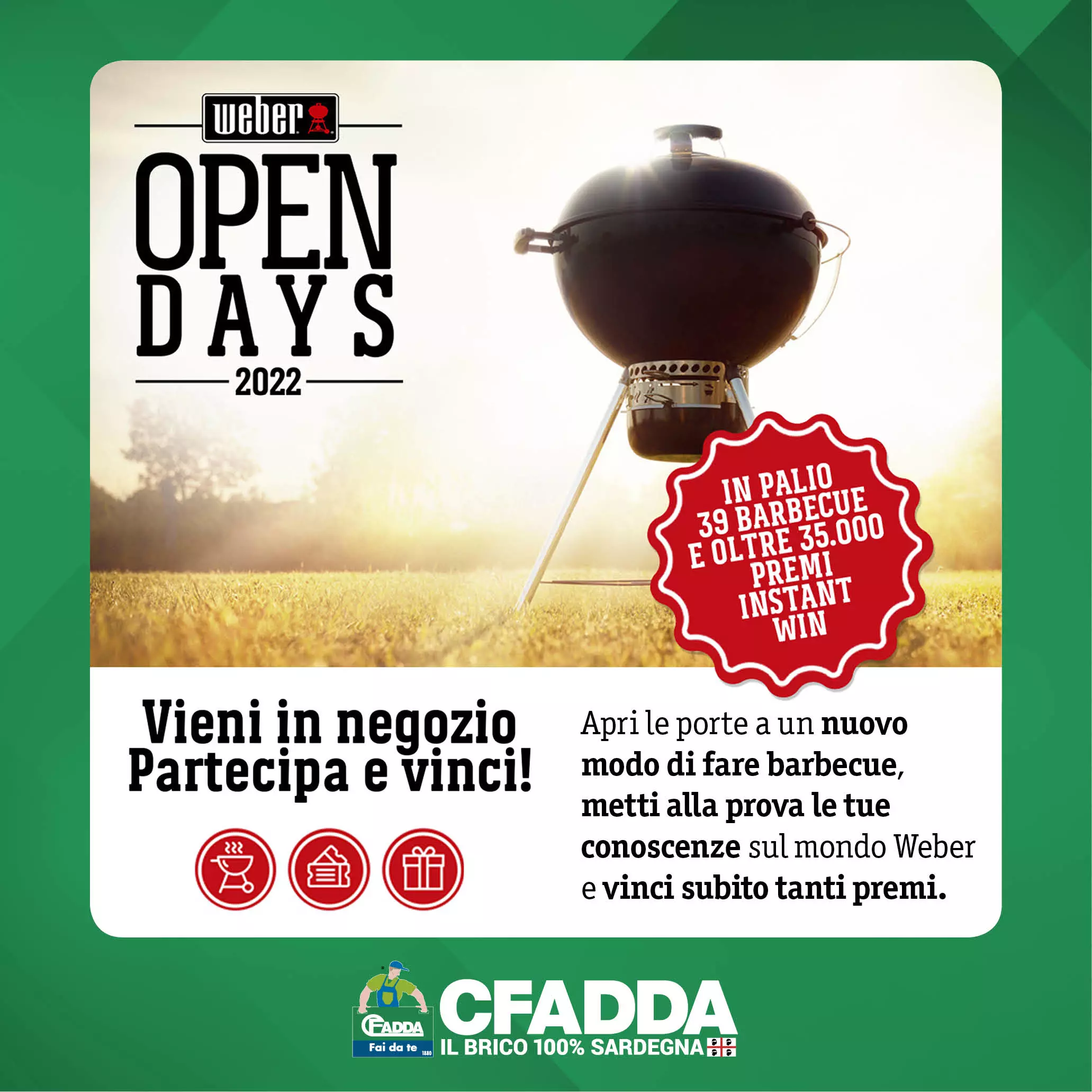Eventi Weber Open Days Sardegna 2022
