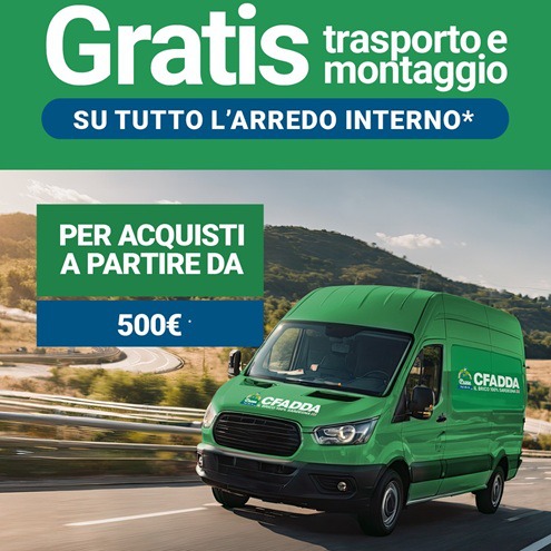 Gratis trasporto e montaggio