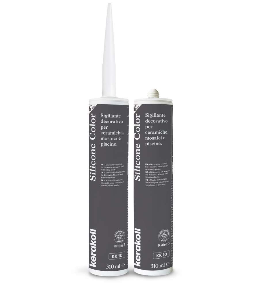 Kerakoll Silicone Color KK10 310ml - Sigillante siliconico Grigio - Per ceramiche e piscine