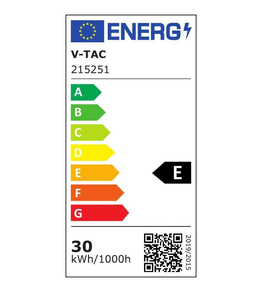 V-TAC Armatura Stradale LED Chip Samsung 30W Colore Grigio 4000K IP65