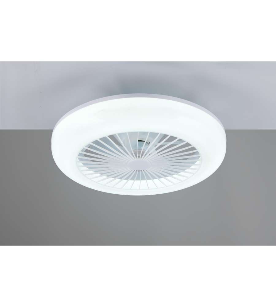 Trio Lighting Ventilatore Soffitto LED MORA 13W Bianco 45cm Design Compatto