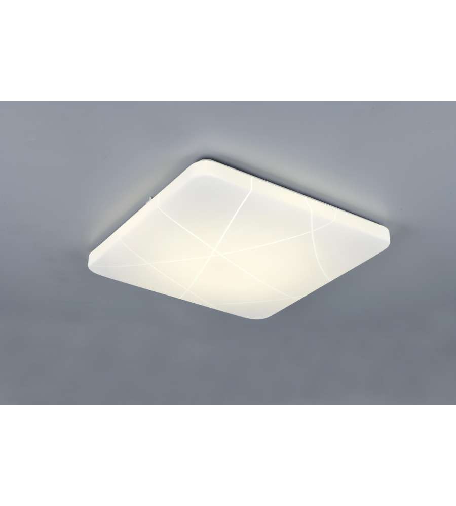 Reality Plafoniera Quadrata Led Mandria - Linee - 24W 2500lm L.41cm