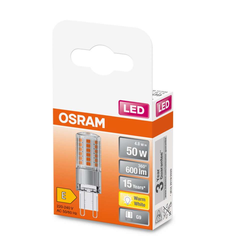 Lampada LED PIN G9 50W Bianco Caldo 2700K Osram