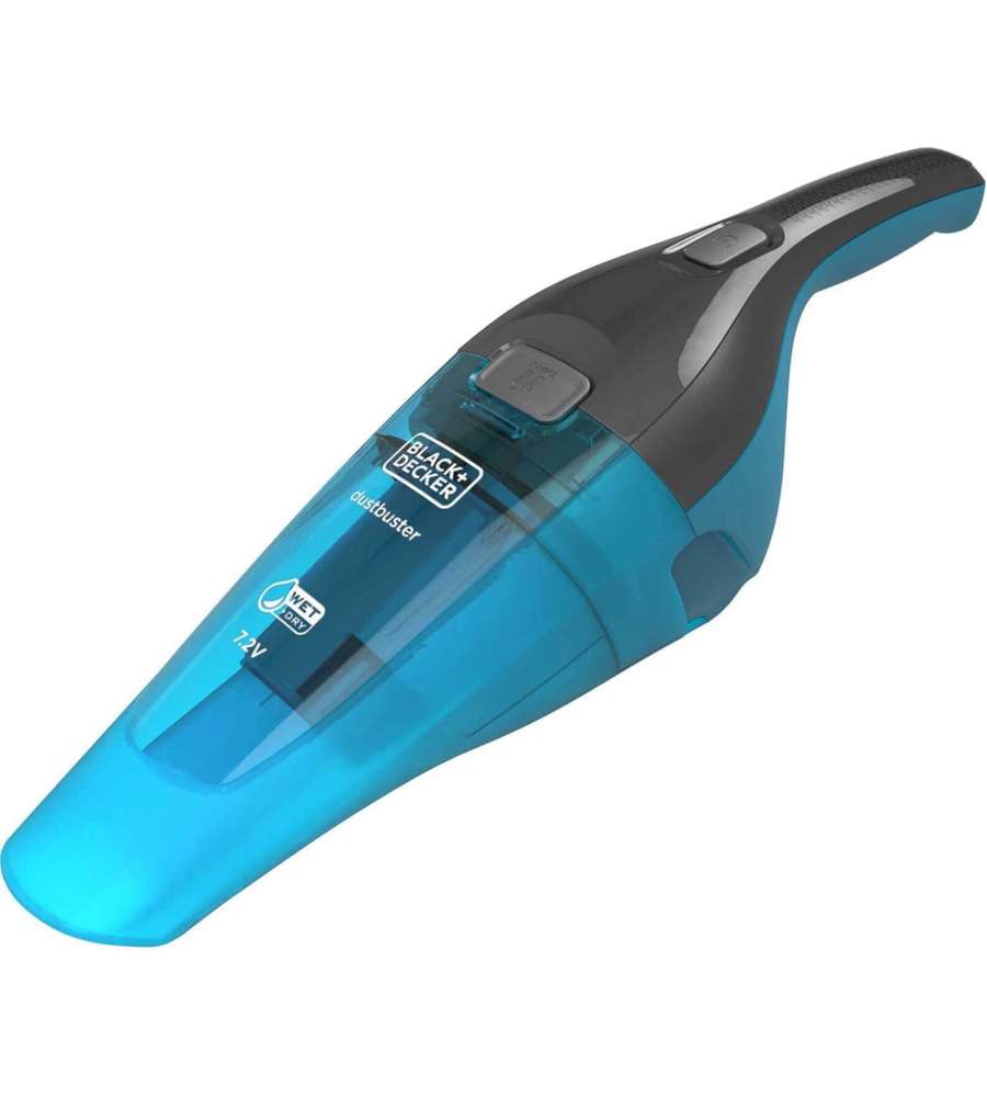 BLACK+DECKER Aspirapolvere Portatile Senza Fili Wet&Dry 7.2V Grigio/Azzurro