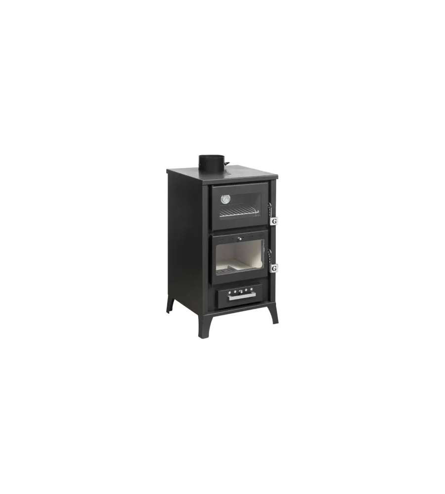 Stufa A Legna Con Forno Marzia Nera 15,3 Kw L45xp48,5xh91,5