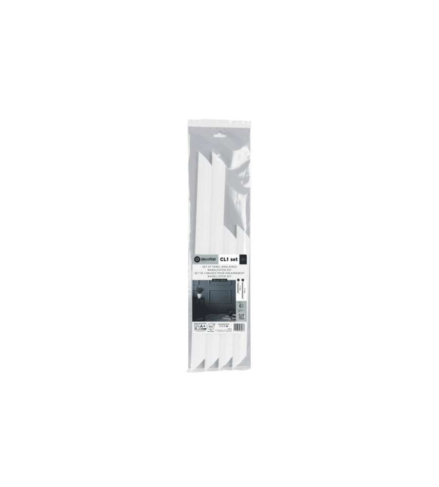 Decoflair Cimaise Polistirolo HD 38x16 mm - Kit 4 pz per decorazioni soffitto
