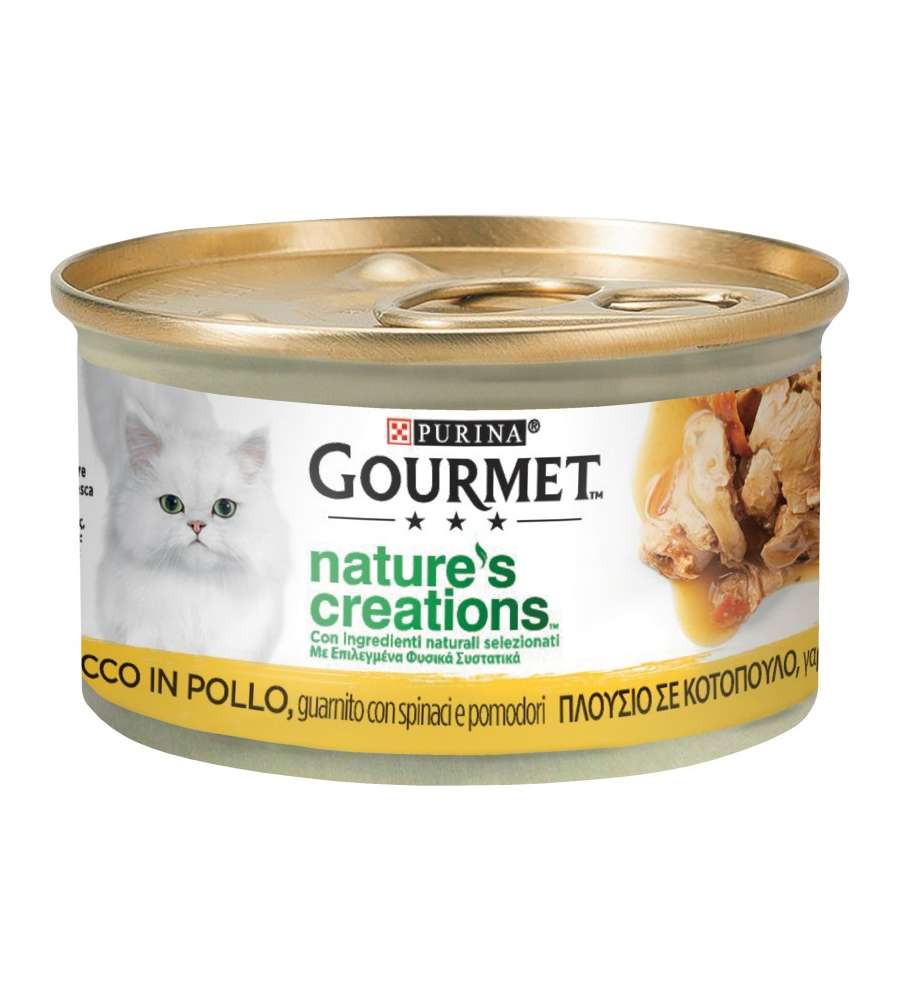 Purina Gourmet Pollo con Spinaci e Pomodori 85 gr - Cibo per Gatti Adulti